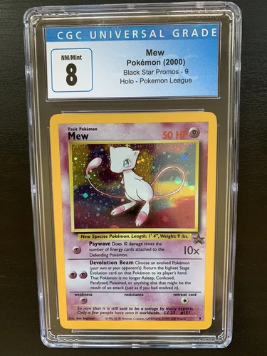 Pokemon Mew Black Star Promos 2000 Holo #9 CGC 8 (like PSA 8.5)