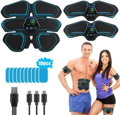 Wiederaufladbarer EMS Bauchmuskeltraining Trainer ABS Stimulator Toner Fitness