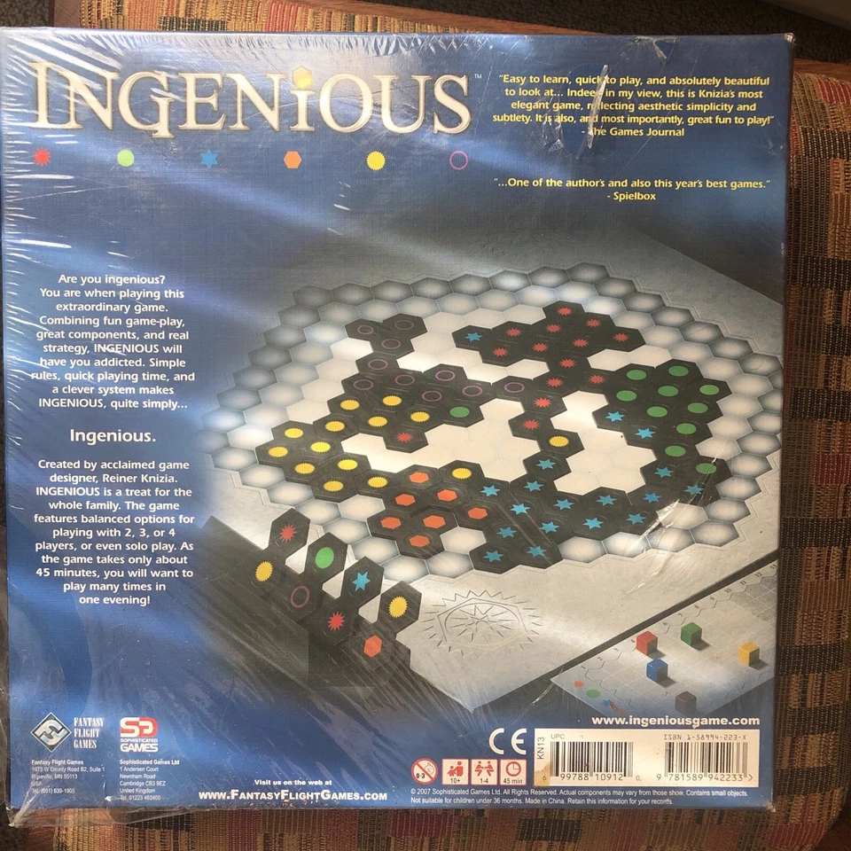 2007 Ingenious Board Games By Fantasy Flight Games - - Image 2 of 2