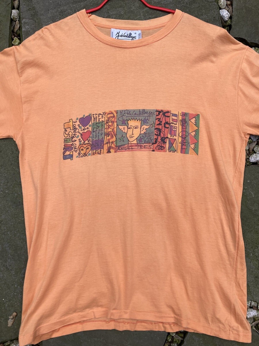 Vintage 80s Jean Charles de Castelbajac Orange Angel Graphic T