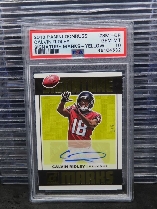 Calvin Ridley Panini Donruss Signature Marks #SMCR Yellow