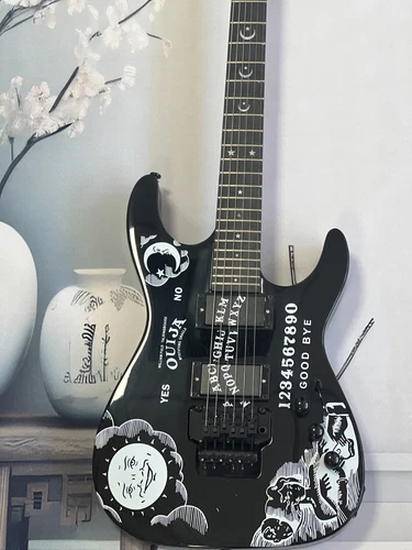Us Warehouse Black Moon Style Electric Guitar Gloss Body Moon Style Safe Shippin