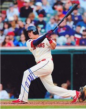 GIOVANNY URSHELA  CLEVELAND INDIANS  ACTION SIGNED 8x10