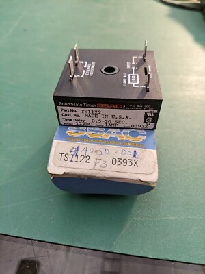 SSAC TS1122 12VDC 1A .5-20S Solid State Timer Controls DC USA MADE !Charity!
