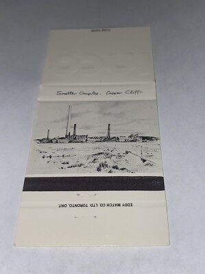 Vintage Matchbook Cover Matchcover Smelter Complex Copper Cliffs Canada