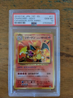 PSA 10 CHARIZARD 1st Ed Pokemon Jpn 20th Anniv 2016 Holo #11 | eBay