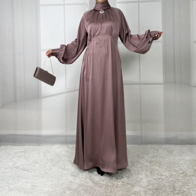 Evening Women Satin Long Dress Abaya Dubai Kaftan Muslim Robe Elegant Gown Arab | eBay Evening Women Satin Long Dress Abaya Dubai Kaftan Muslim Robe Elegant Gown Arab | eBay