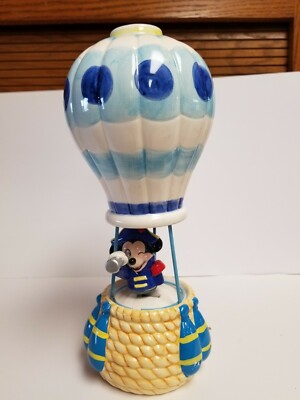 Vintage Schmid Music Box Mickey Mouse Hot Air Balloon