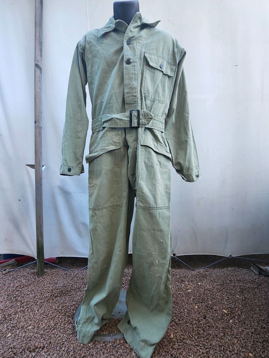 Combinaison HBT US original WW2 suit herringbone twill early