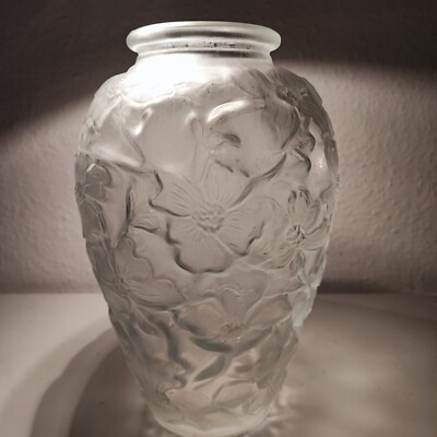 Grosse Vase satiniert BAROLAC Josef Inwald Czech Glasvase Dogwood w. Muranoglas