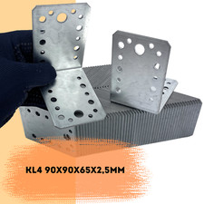 HEAVY DUTY Corner Brackets Right Angle Steel Braces Bracket KL4 90x90x65x2.5mm