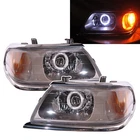 Fits Mitsubishi Montero Sport 00-06 Guide LED Halo W/O Motor Headlight US CH LHD