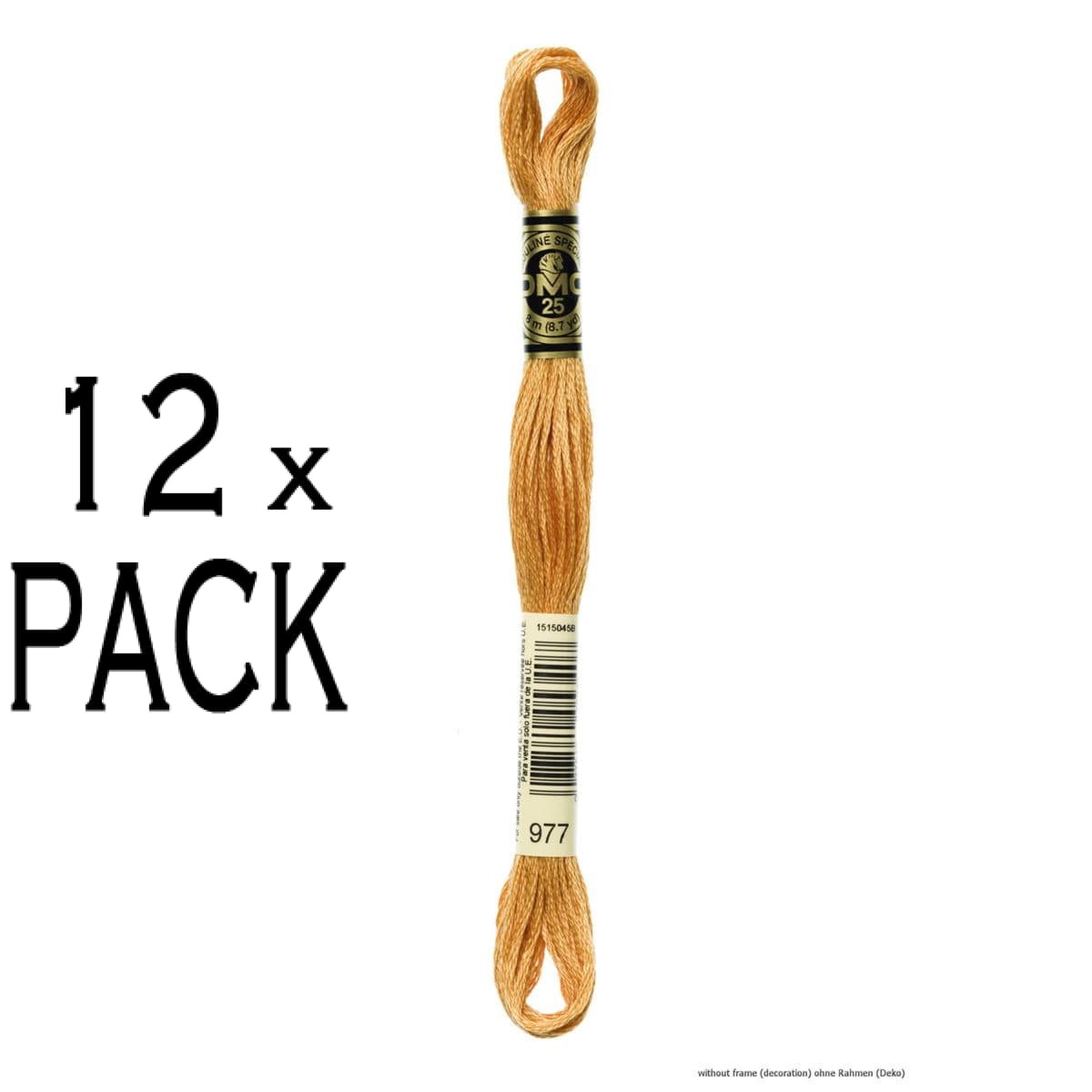 12x DMC Embroidery thread Mouline Special 117MC -977, 6 stranded, 8m