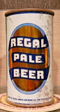 1949 REGAL PALE FLAT TOP BEER CAN REGAL AMBER BREWING SAN FRANCISCO CA NON IRTP