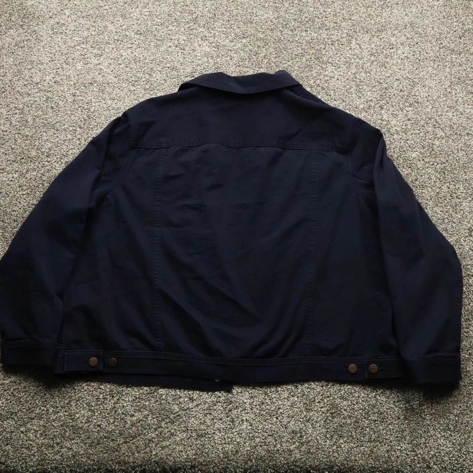 Lauren Jeans Co. Ralph Lauren Denim Jacket womens 3X Blue Button Front plus - Image 2 of 4