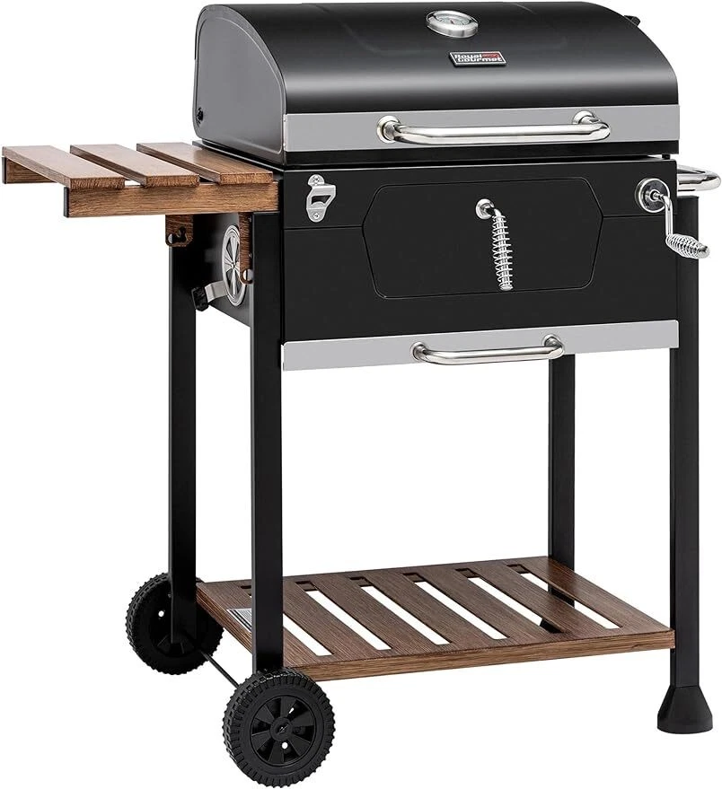 Charcoal Grill, BBQ Smoker Perfect for Outdoor Patio, Garden Grilling, Black