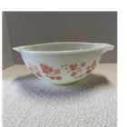 Vintage 1950s PYREX 443 Gooseberry Nesting Bowl White Pink Glass #443 2-1/2 Qt
