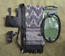 Airsoft Bundle dump pouch, gas pouch, hydration insert, 1 pt sling, 1 shemagh