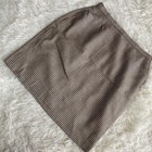 agnes b. Houndstooth Skirt, Brown, Size 38, All-Over Print, Brown