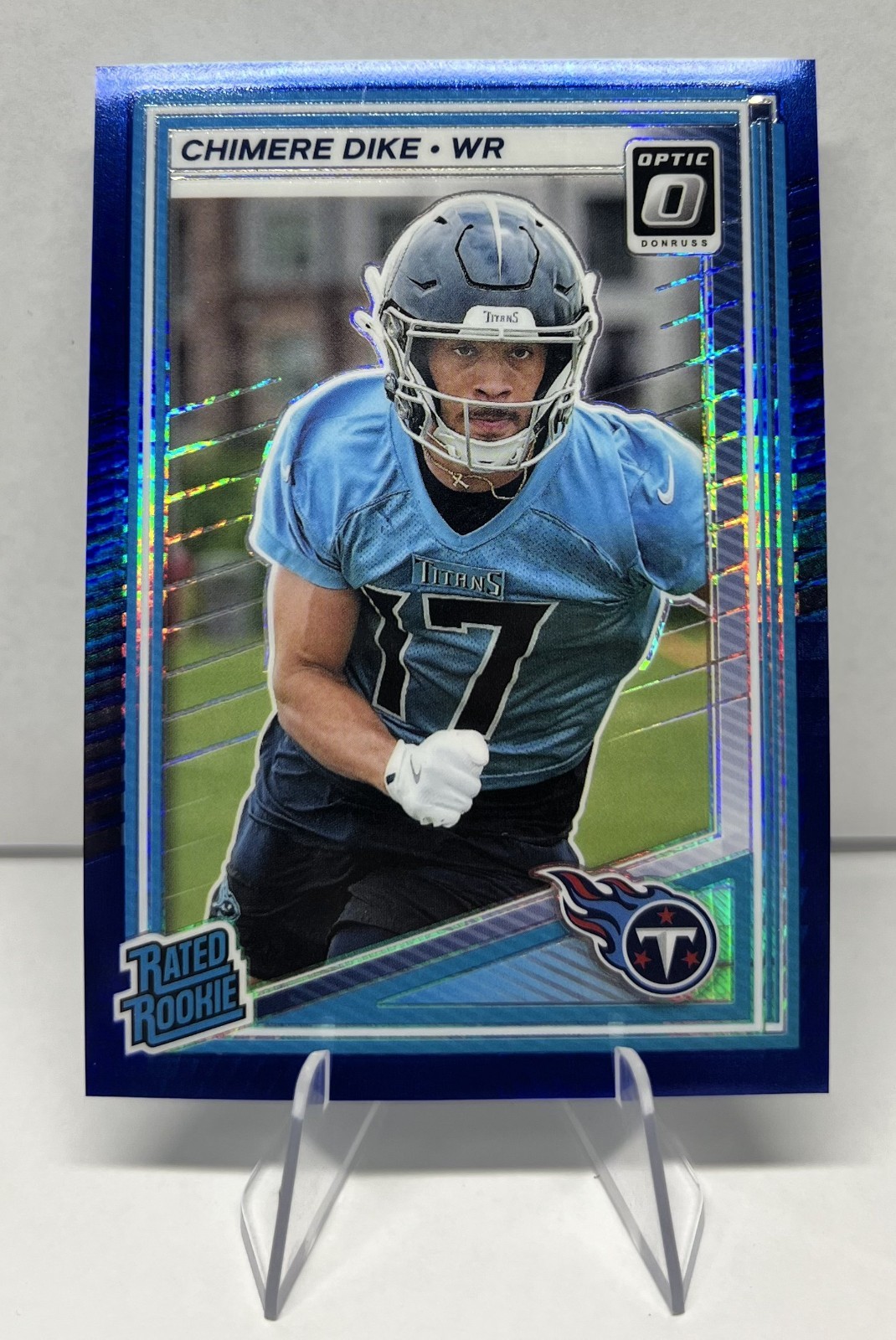 2025 Panini Donruss Optic #269 Chimere Dike Blue Hyper Rated Rookie!