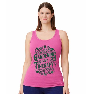 Gardening Is My Therapy Damen Trägershirt Tanktop Gärtner Gartenarbeit Geschenk für Sie