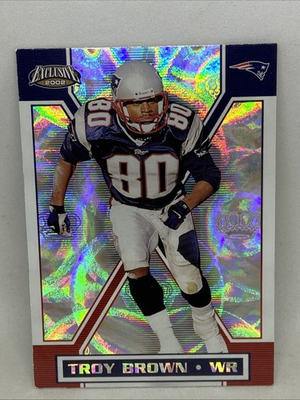 #ad 2002 Pacific Exclusive Troy Brown #99 $1.95