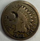 1864 CN Indian Head Cent Exact Coin Imaged #IND841