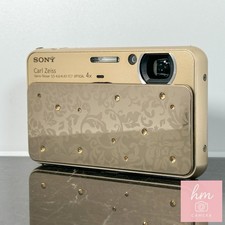 SONY Cyber-shot DSC-T99D Digital Camera Gold 14.1MP 4x w/accessories