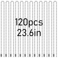 120 Pcs 23.6" Long Dog Tag Chain, 2.4mm Ball Craft Chains, Ball Chain Necklace
