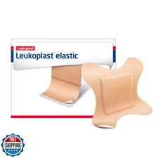 Leukoplast Elastic Fabric Adhesive Latex Free Bandages 4-Wing 3" x 3" (50 in 