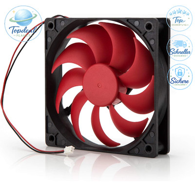 PC Gehäuselüfter 120mm Leise Kühler Rot 2-Pin DC 12V Netzteil Lüfter
