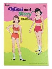 Vintage Paper Dolls Booklet Saalfield Mitzi and Sissy 1977 Uncut