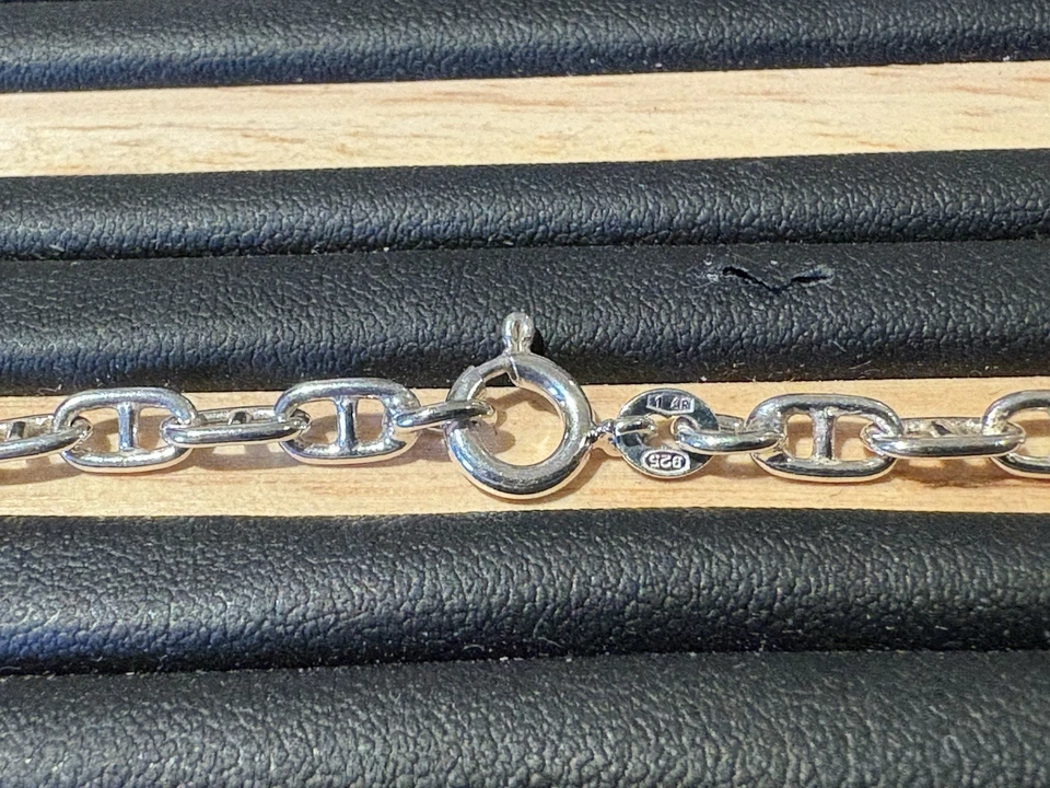 Collana Catena Collier Maglia Marina UNOAERRE 1AR Italy Argento 925 16GR 60CM - Immagine 4 di 4