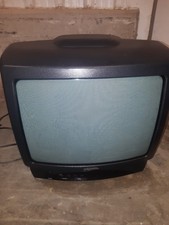 Protech  14" Portable CRT Colour TV Cube Television Retro Gaming Scart Cheap 