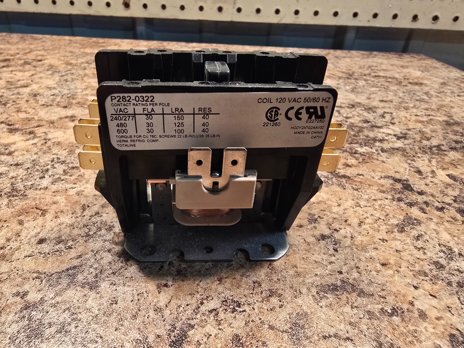 Totaline P282-0322 2 Pole 30A HVAC Contactor 120VAC Coil HCCY2XT02AA102