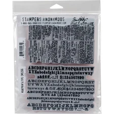 Stampers Anonymous Tim Holtz Cling Stamps 7"X8.5"-Newsprint & Type