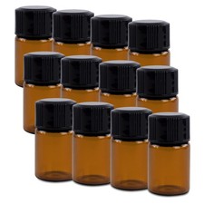 2ml Mini Amber Glass Bottles with Orifice Reducer and Cap for Essential