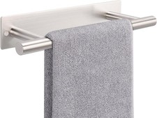 NearMoon Self Adhesive Hand Towel Holder/Towel Ring, Stainless Brushed Nickel