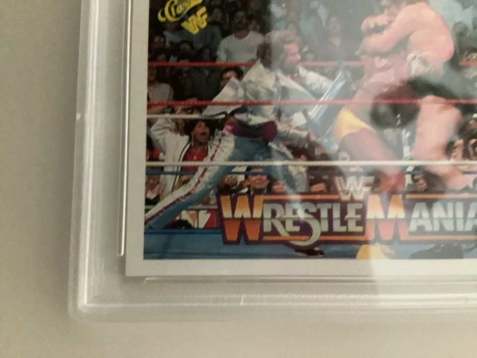 Donald Trump Ringside 1990 clásico WWF WRESTLEMANIA #35 HULK HOGAN, ANDRE PSA 9 Foto 3 de 4