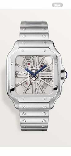 Santos de Cartier Skeleton Watch WHSA0015 with Box and Papers
