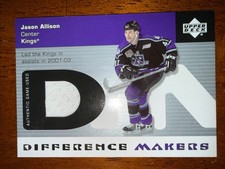 2002-03 Upper Deck - Difference Makers Jerseys Patch Jason Allison Kinds OG