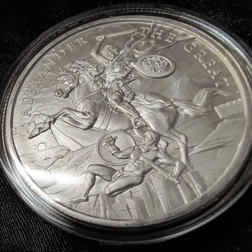 SILVERTOWNE 1 TROY OZ  "ALEXANDER THE GREAT" BULLLION 0.999 PURE SILVER