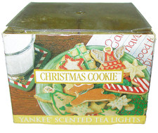 Yankee Candle Retired "CHRISTMAS COOKIE" Box of 12 Scented Tea Lights RARE