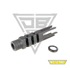 5/8x24 Thread Long Prong Shark Muzzle Brake For 6.5 Creedmoor, Steel