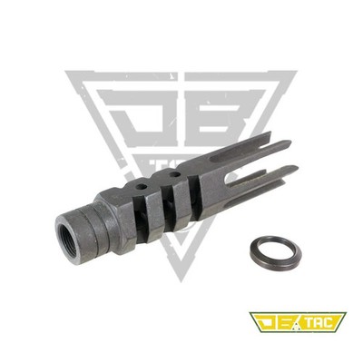 5/8x24 Thread Long Prong Shark Muzzle Brake For 6.5 Creedmoor, Steel