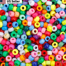 Pony Beads 1100 Pcs,Beads for Jewelry Bracelets 6x9mm, multicolored