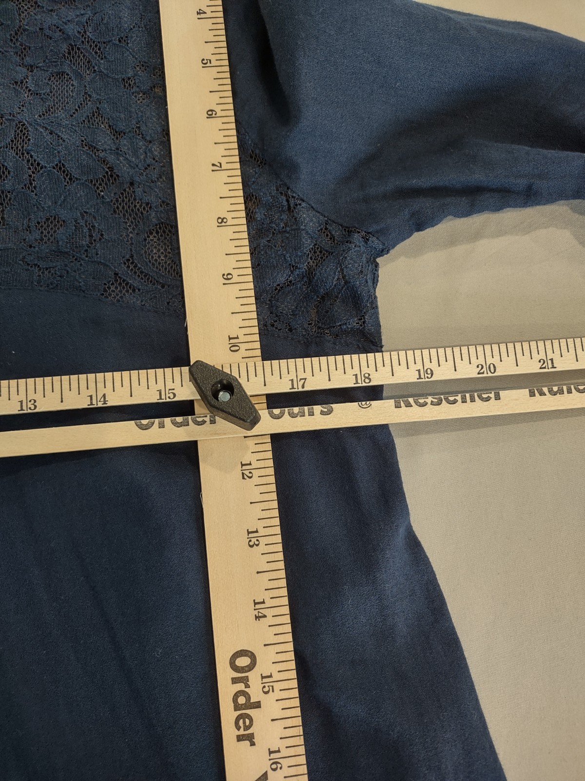 Rock Roll Cowgirl Top Small Blue Embroidered Lace… - image 20