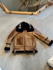 Balenciaga Leather Jacket / Coat Women's Size FR 40 Tan