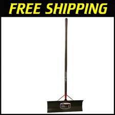 High-Quality 24-Inch Snow Pusher - Varnished Hardwood Handle
