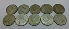 (Lot 10) 1965-69 40% Silver Kennedy Half Dollar Lot Of 10 Halves